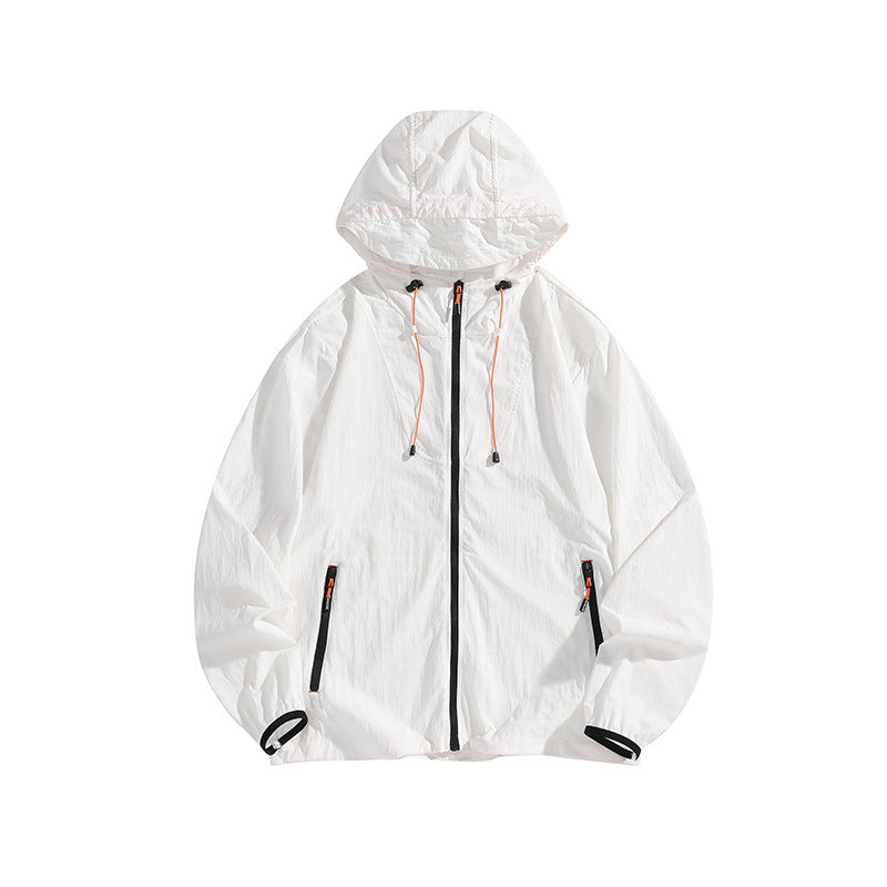 Herren Leichte Outdoorjacke mit Kapuze und praktischen Reißverschlusstaschen Drune