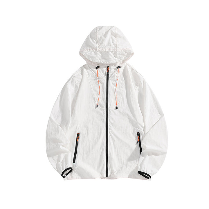 Herren Leichte Outdoorjacke mit Kapuze und praktischen Reißverschlusstaschen Drune