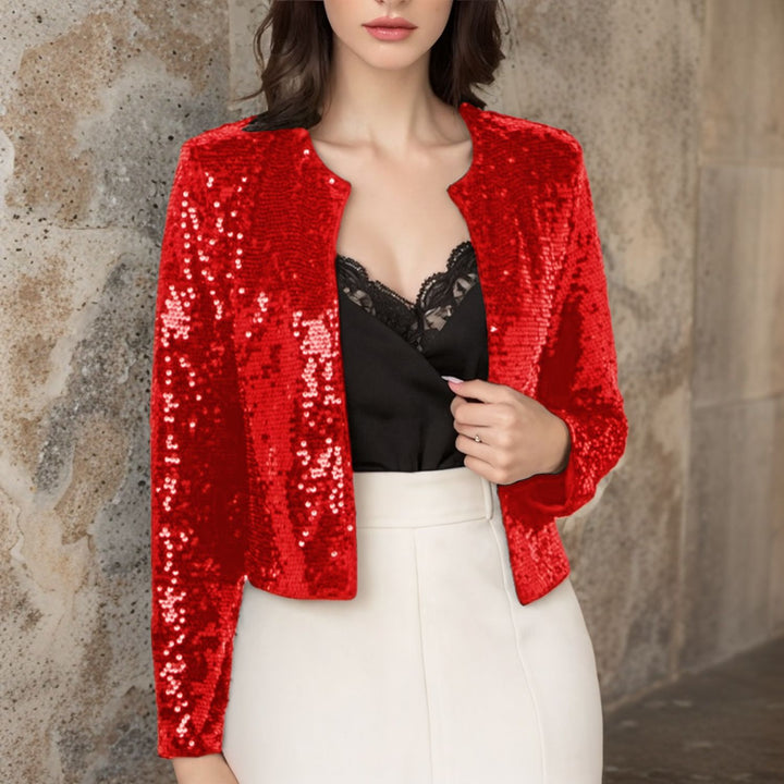 Damen Paillettenjacke im modernen Schnitt Drune