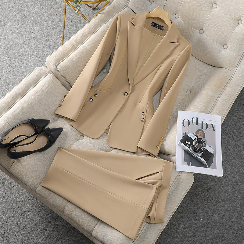 Drune | Blazer Satz Taillierte Passform Klassische Revers Formeller Stil