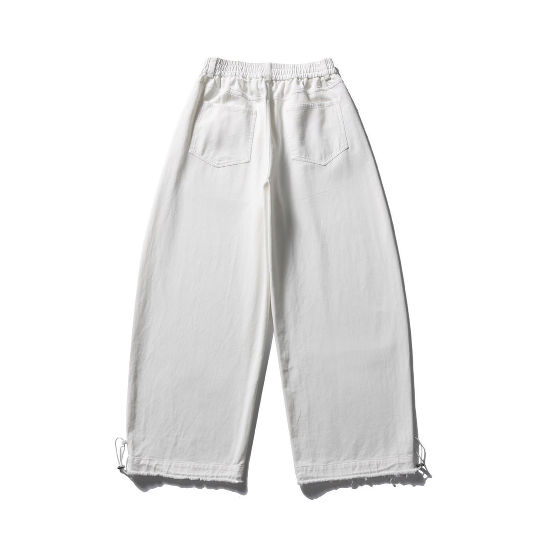 Damen Culotte-Hose im weiten Schnitt mit elastischem Bund und Kordelzug Drune