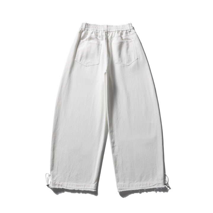 Damen Culotte-Hose im weiten Schnitt mit elastischem Bund und Kordelzug Drune