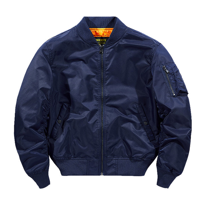Herren  leichte MA-1 Flugbomberjacke im Stil mit Taschenutilityfach und gerippten Abschlüssen Drune