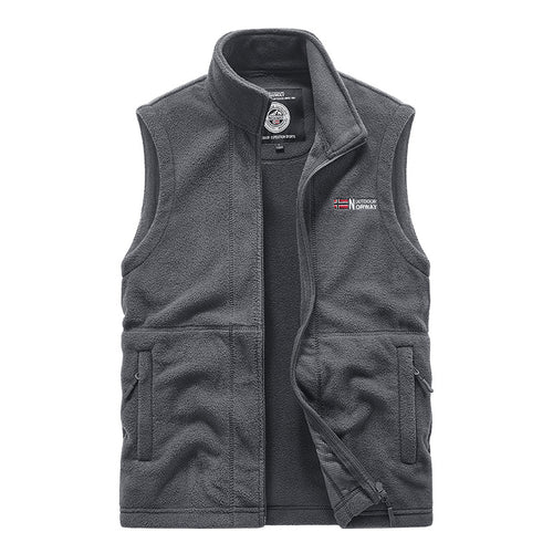 Herren Fleece-Weste mit hohem Kragen und praktischen Taschen Drune