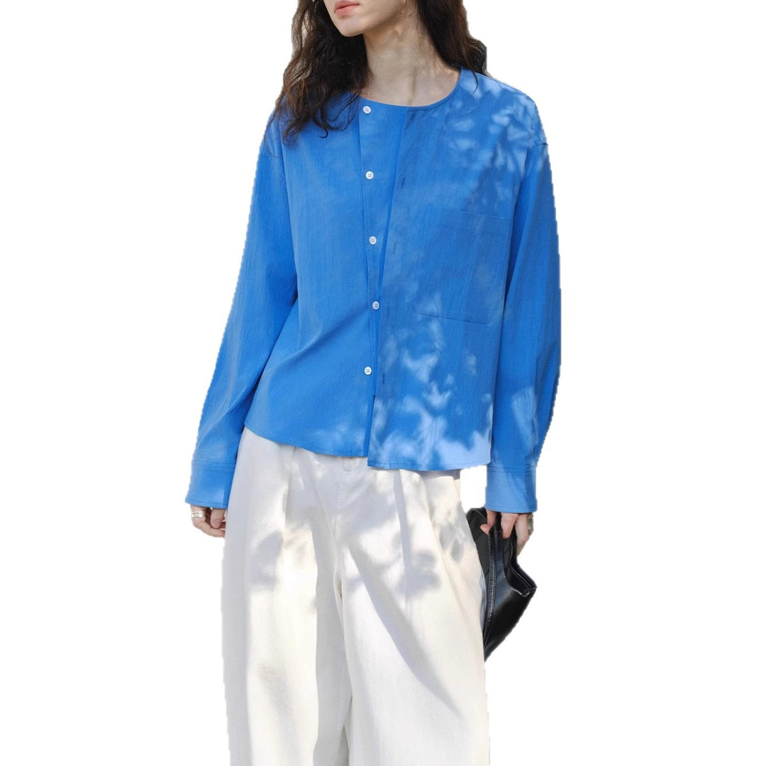 Damen Bequeme und lässige Bluse mit Knopfdetail Drune