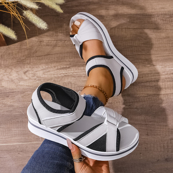 Damen Komfort Sandalen mit verstellbarem Riemendesign und ergonomischem Fußbett Drune