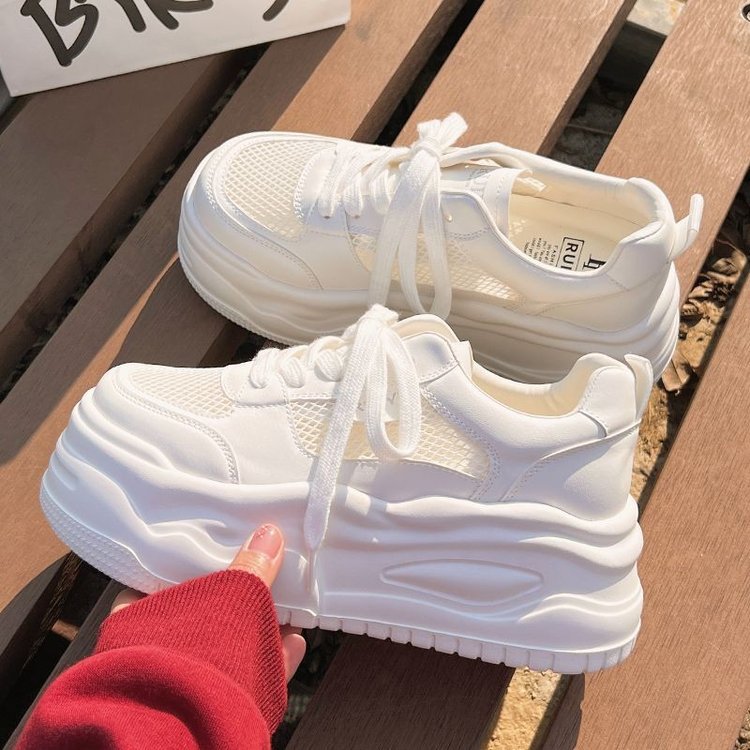 Damen Plateau-Sneaker mit atmungsaktivem Netzmaterial und innovativer Laufsohle Drune