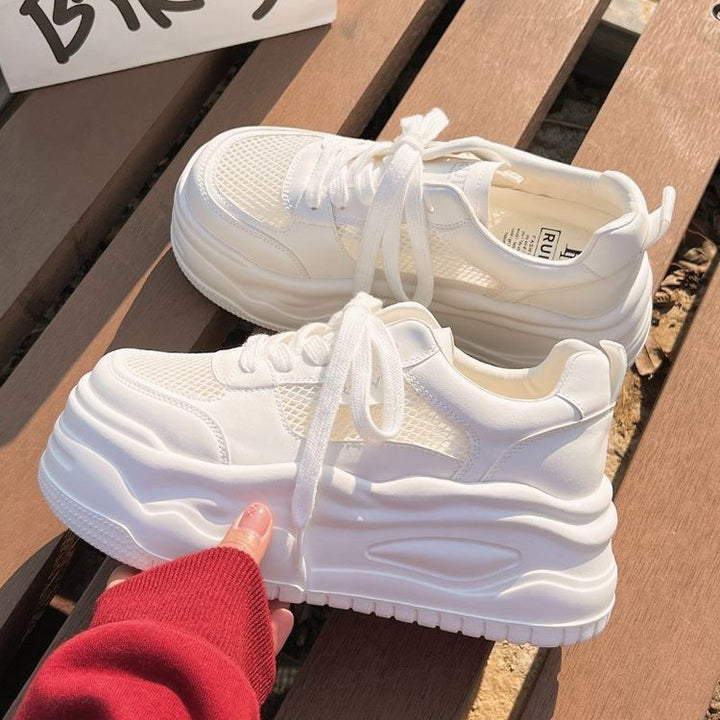 Damen Plateau-Sneaker mit atmungsaktivem Netzmaterial und innovativer Laufsohle Drune