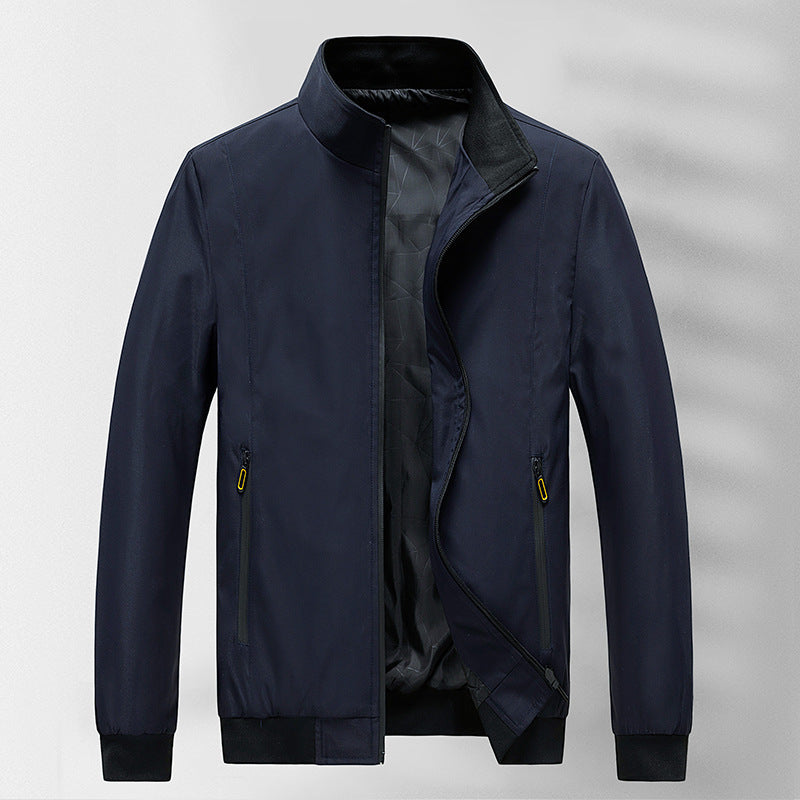 Herren Leichter wind- und wasserabweisender Stehkragen-Blouson mit Thermo-Innenfutter und Reißverschlusstaschen Drune