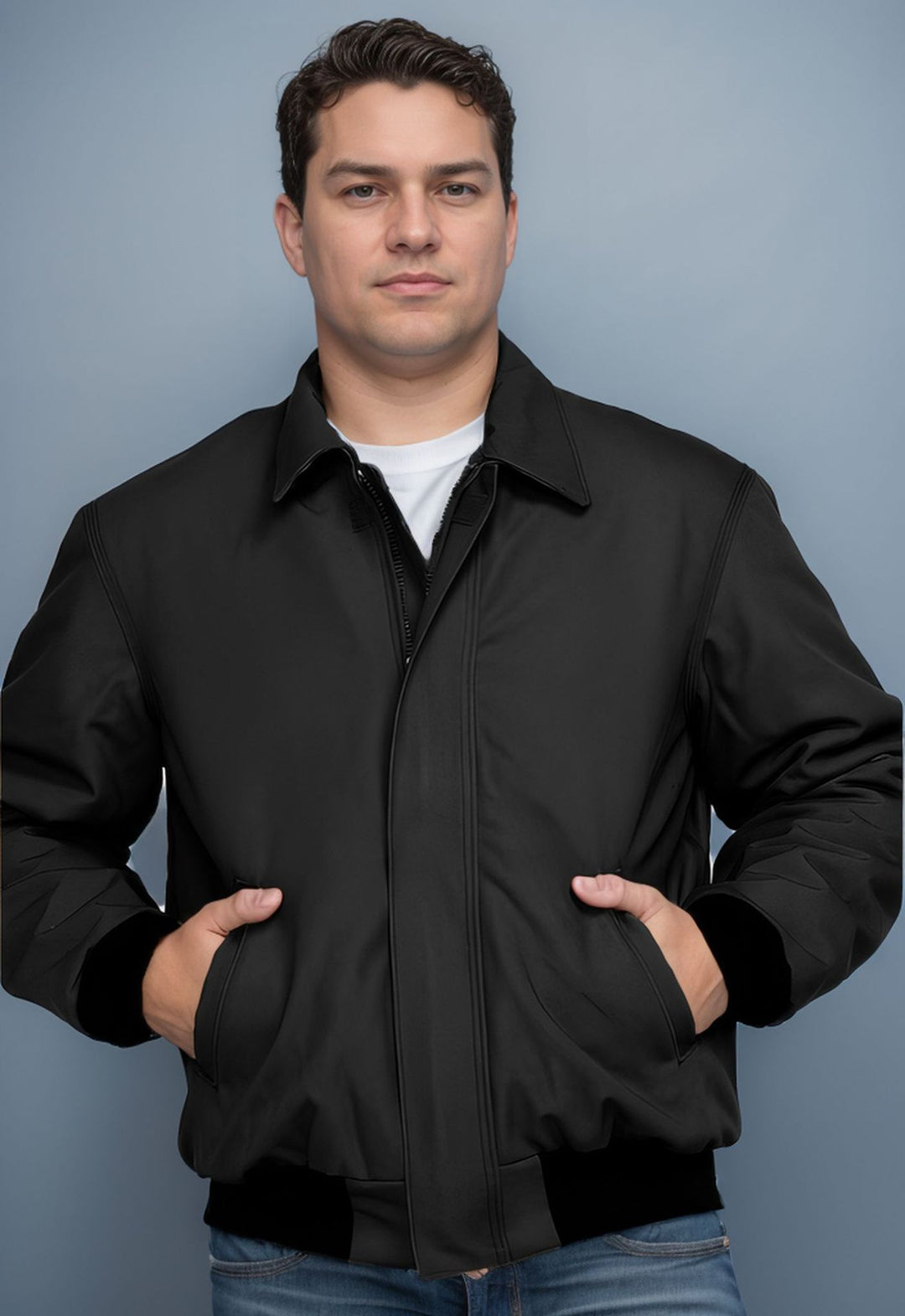Herren stilvolle Bomberjacke mit praktischen Taschen und elastischem Bund Drune