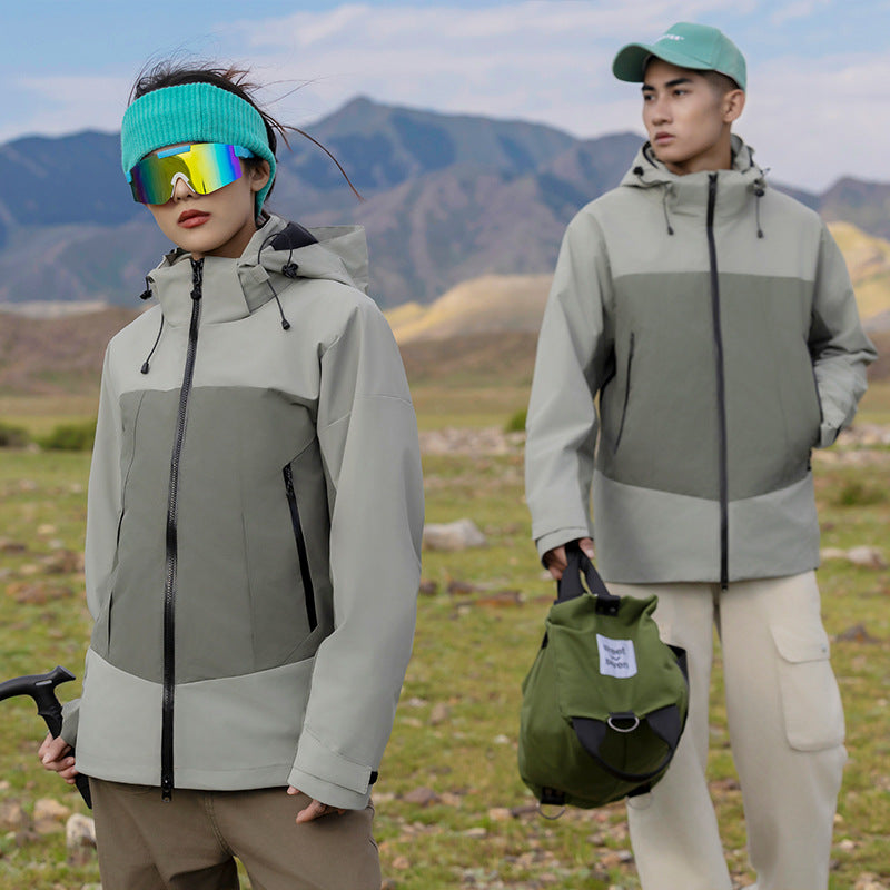 Herren zweilagige Softshell‑Outdoorjacke mit herausnehmbarem Fleece‑Innenlayer, wind‑ und wasserabweisend Drune