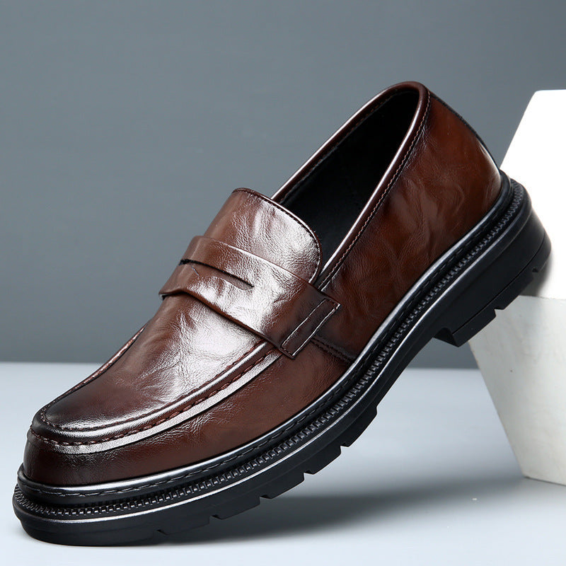 Herren Elegante Ledermokassins mit rutschfester Sohle Drune