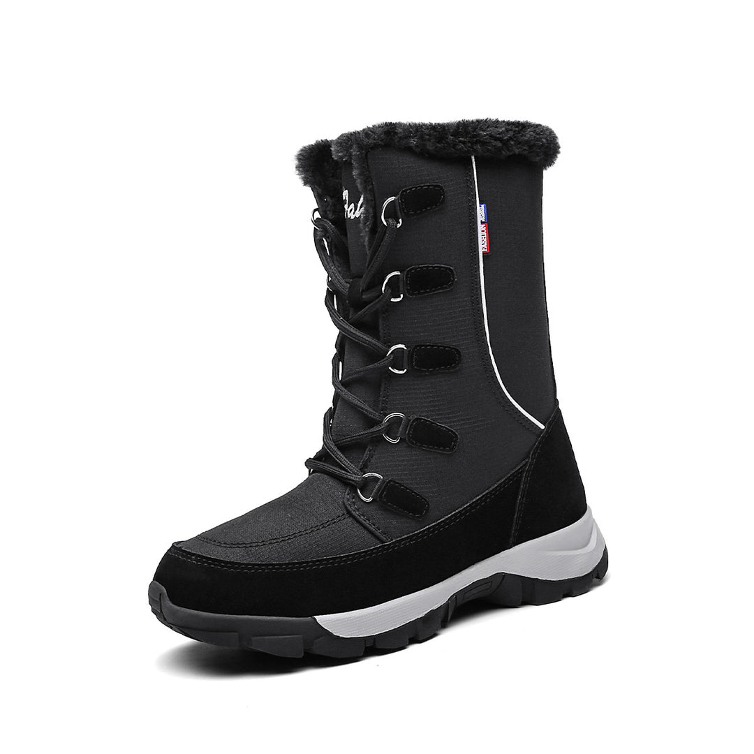 Damen isolierte Winterstiefel mit rutschfester Sohle und weichem Innenfutter Drune