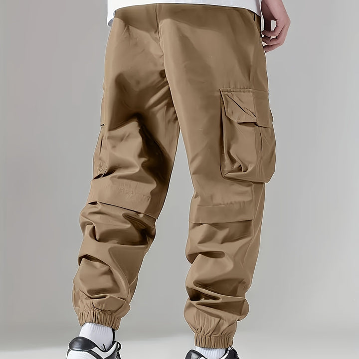Herren Cargo-Jogginghose mit Kordelzug, Mehrfachtaschen & elastischen Bündchen Drune