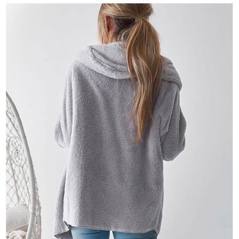 Damen Kuschelige Cardiganjacke mit weichem Fleece und legerem Schnitt Drune