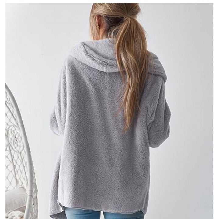 Damen Kuschelige Cardiganjacke mit weichem Fleece und legerem Schnitt Drune