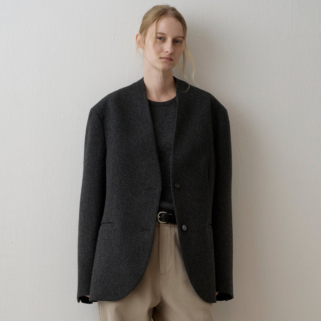 Damen eleganter Strickblazer mit asymmetrischem Schnitt Drune