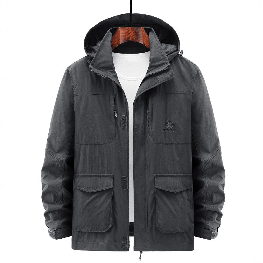 Herren Robuste Wetterjacke mit praktischen Taschen Drune
