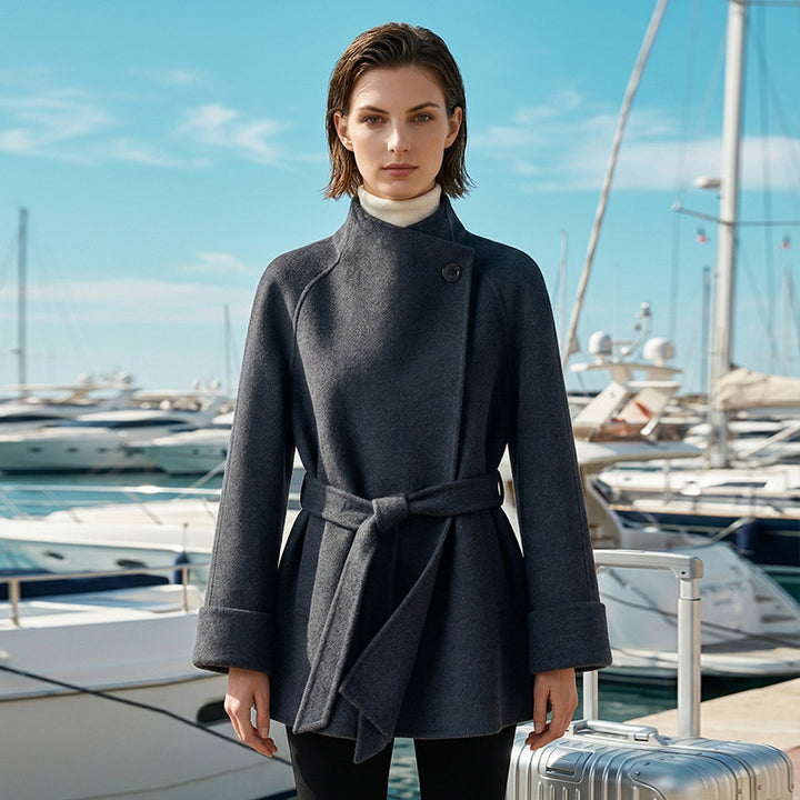 Damen Urbaner Taillierter Mantel Drune