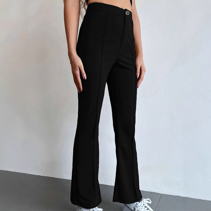 Damen elegante Business-Hose mit seitlichen Eingrifftaschen und schmalem Schnitt Drune