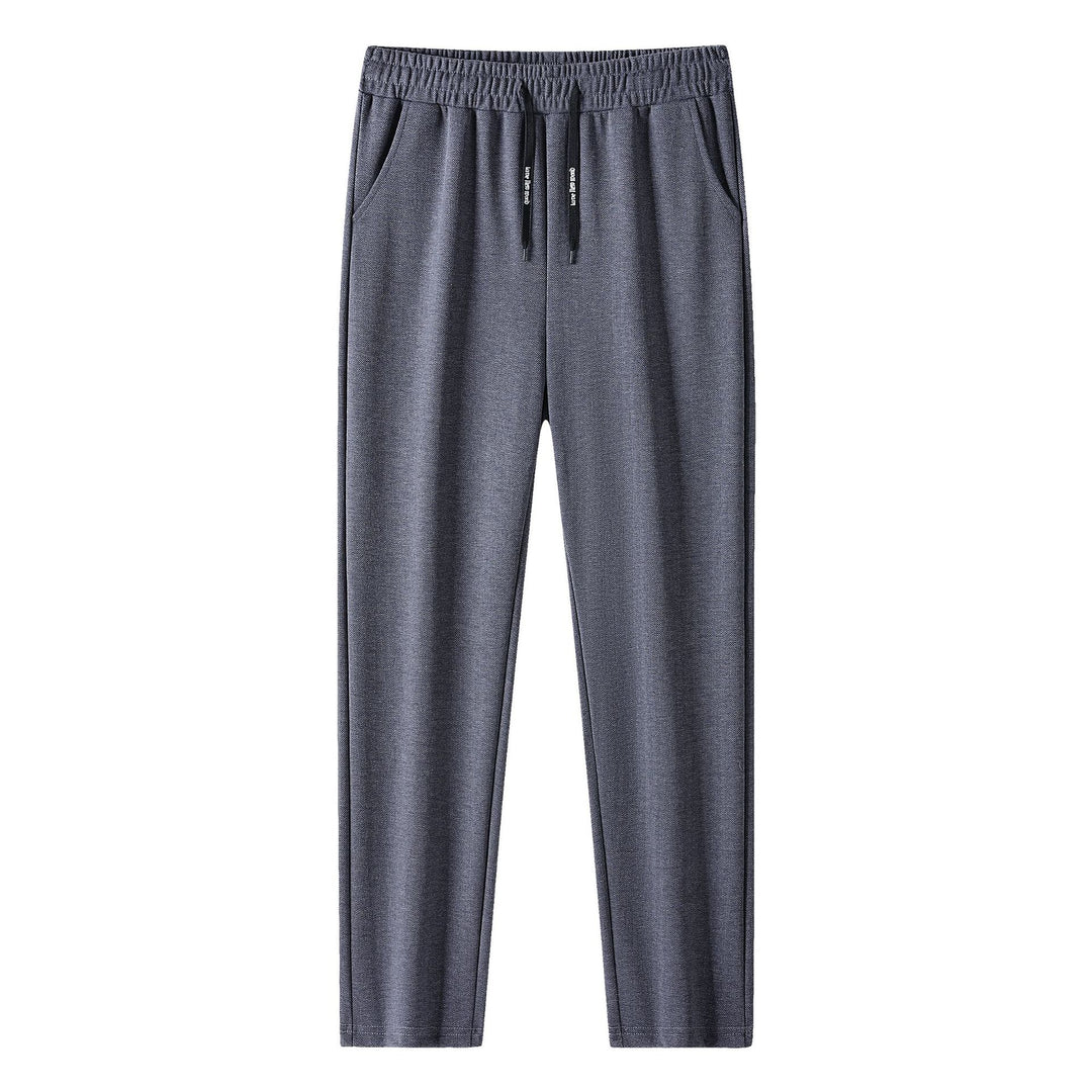 Herren Jogginghose mit Fischgrätmuster, elastischem Bund und Kordelzug Drune