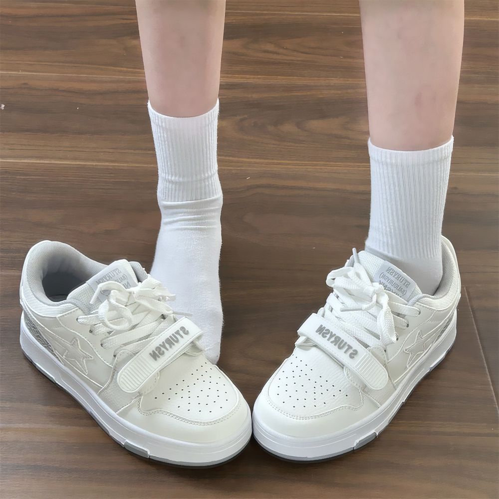 Damen Sneakers mit doppeltem Klettverschluss und atmungsaktiver Obermaterialstruktur Drune