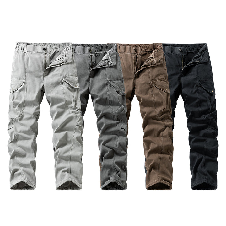 Herren Cargo-Hose im Utility-Look mit elastischem Bund und Knieabnähern Drune