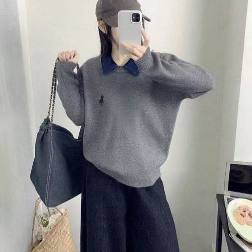Damen legerer Pullover mit hochwertiger Strickstruktur Drune
