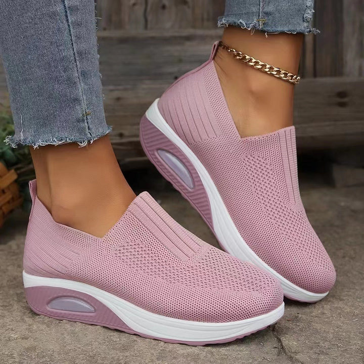 Damen atmungsaktive Slip-On Sneakers mit elastischem Obermaterial Drune