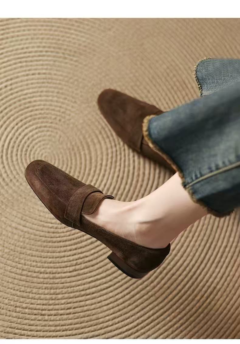 Damen Elegante Mokassins aus Veloursleder Drune