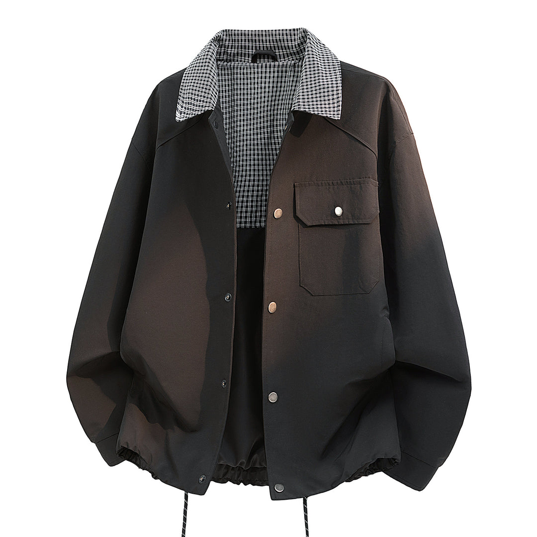 Herren Lässige Übergangsjacke mit Karomuster Drune