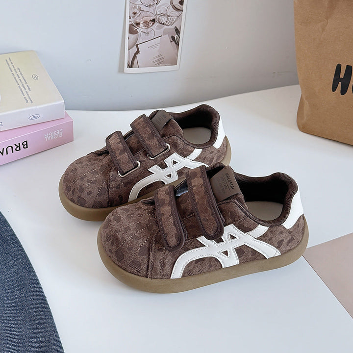 Damen Modische Sneaker mit Klettverschluss und tierischem Design Drune