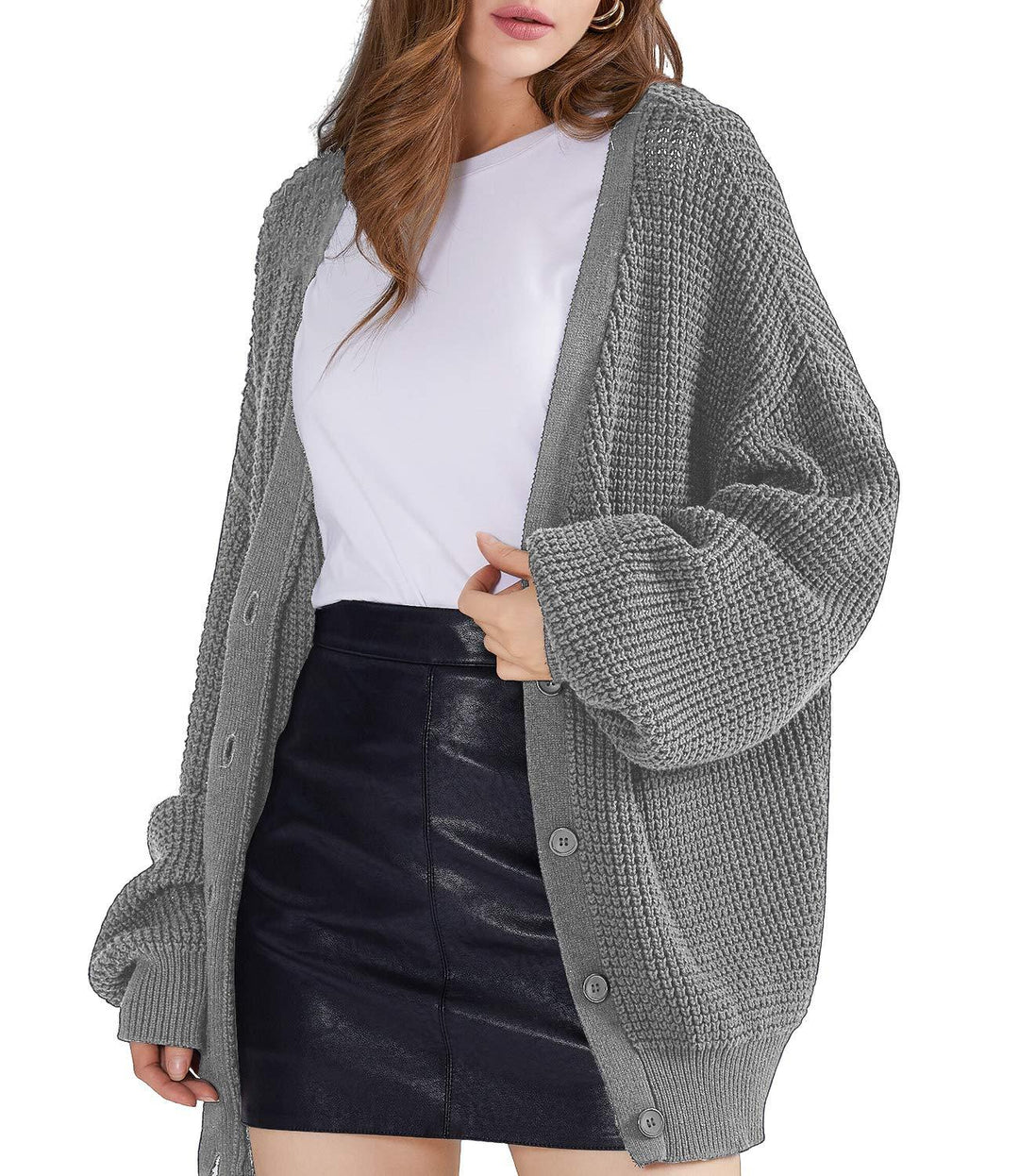 Damen Grobstrick Cardigan