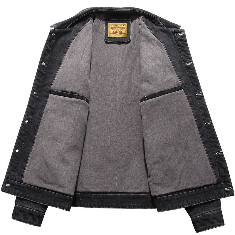 Herren Jeansjacke mit Used-Effekt, aufgesetzten Taschen und eingesticktem Rissdetail Drune