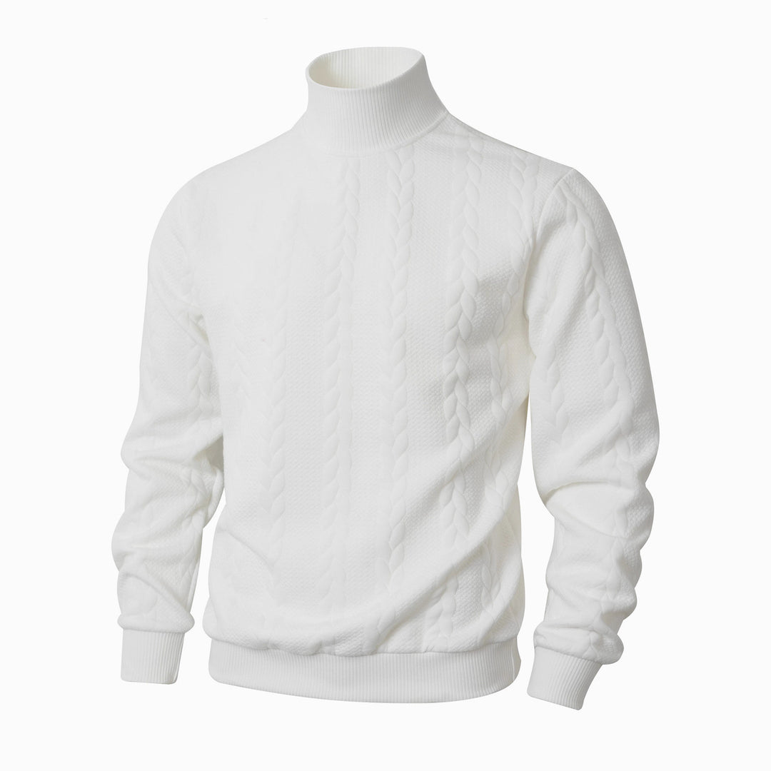 Herren Hochwertiger Strickpullover mit Stehkragen Drune