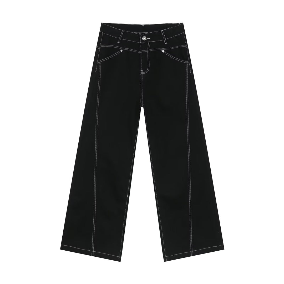 Damen Weitgeschnittene Hochbund-Hose Drune