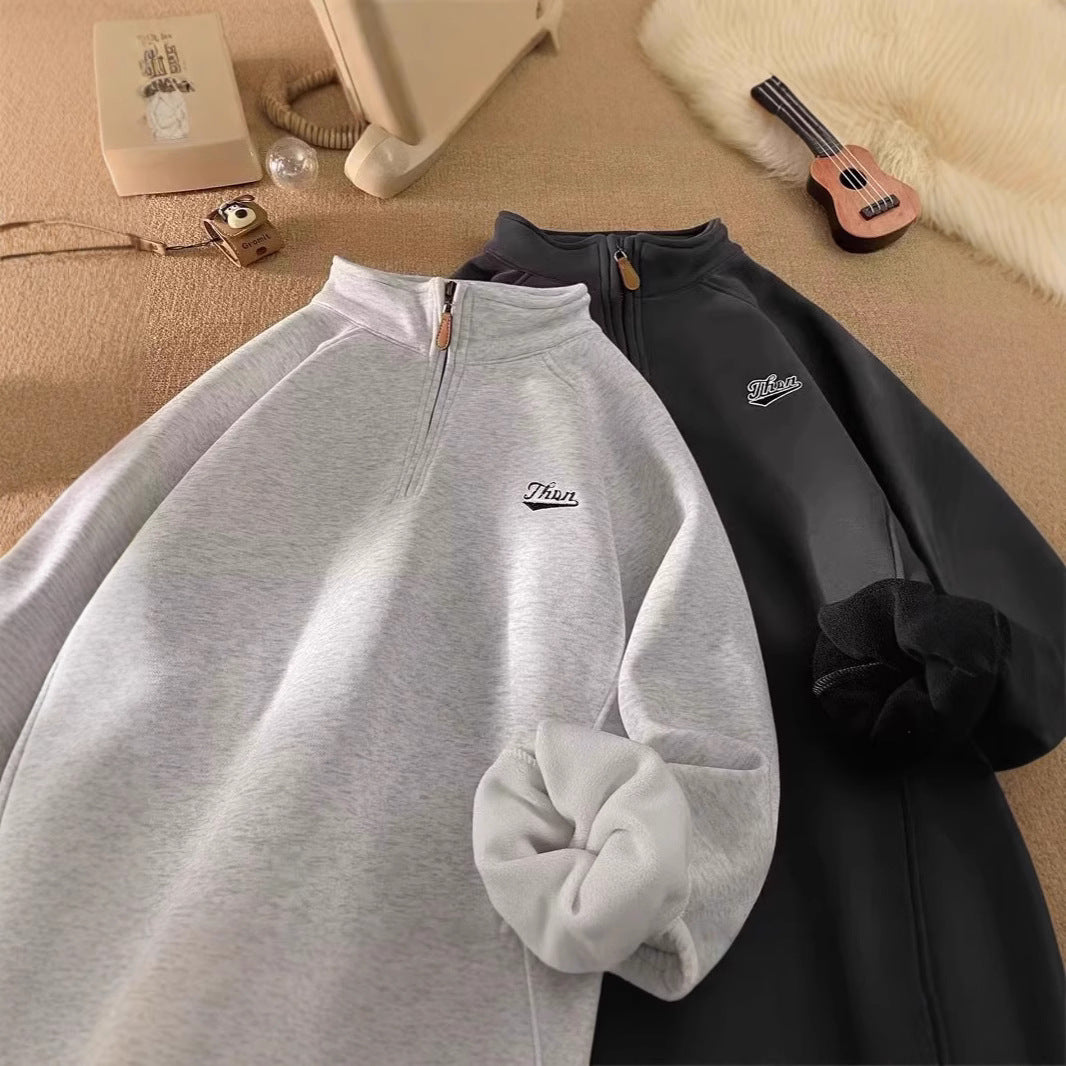 Damen Urbaner Fleece-Pullover mit Stehkragen Drune