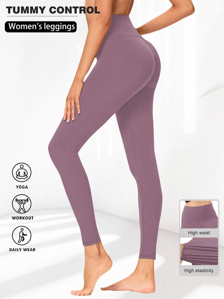Damen Hohe Taillen Yoga-Leggings mit Bauchkontrolle und hohem Stretch Drune