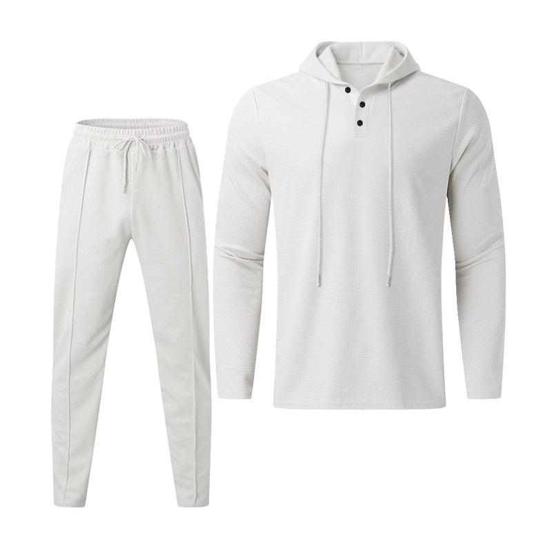 Herren sportives Hoodie und Jogginghose Set im strukturierten Design Drune