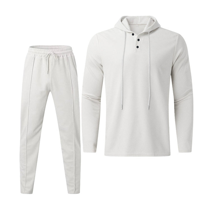 Herren sportives Hoodie und Jogginghose Set im strukturierten Design Drune