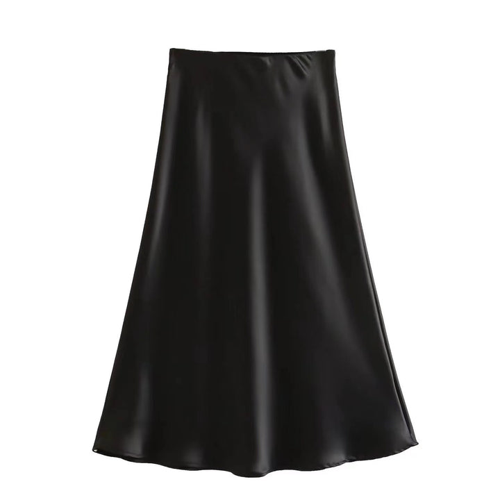 Damen Maxi-Rock aus fließendem Stoff mit elegantem Fall Drune