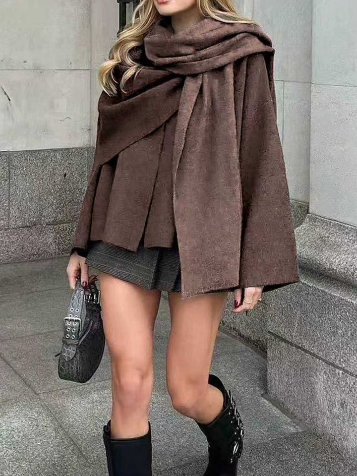 Damen Wickeljacke mit lässigem Schnitt und hochgeschlossenem Design Drune
