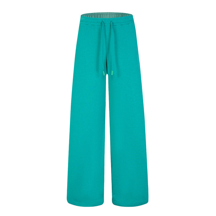 Damen Weite Lounge-Jogginghose mit hohem Bund und Kordelzug Drune