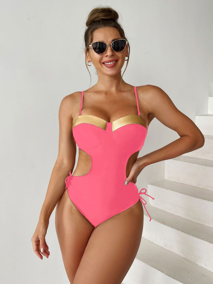 Damen Einteiler Badeanzug mit aufregenden Cut-Out-Details Drune