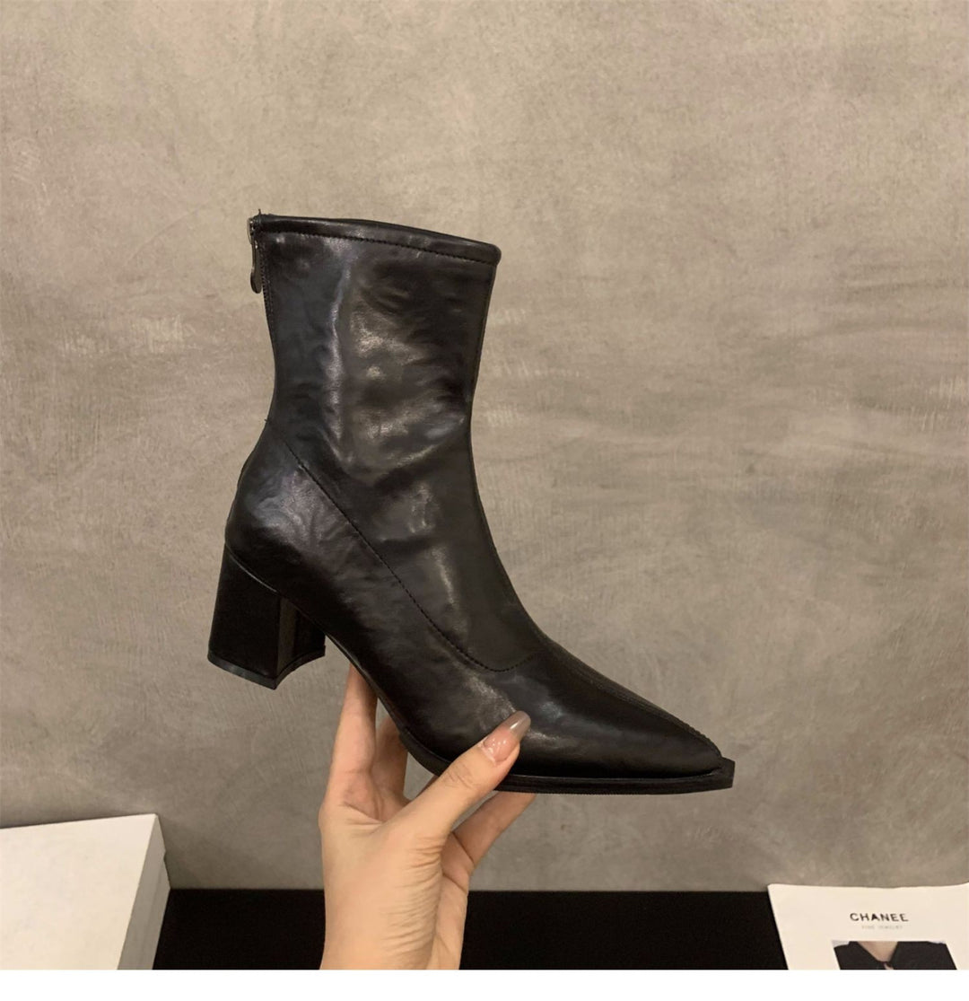 Damen Modische Stiefeletten Drune