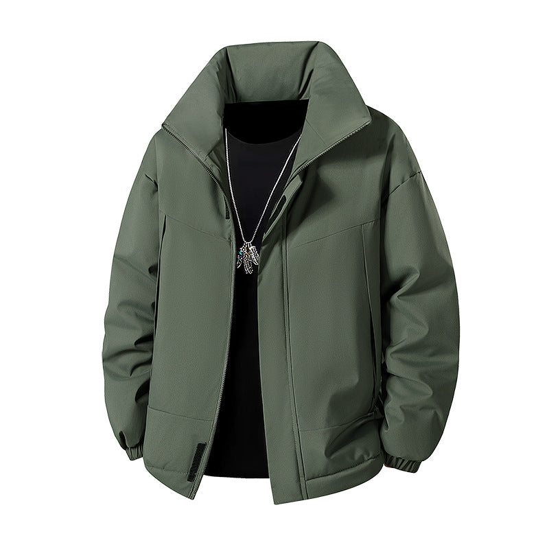 Herren Modische Übergangsjacke mit hohen Kragen Drune