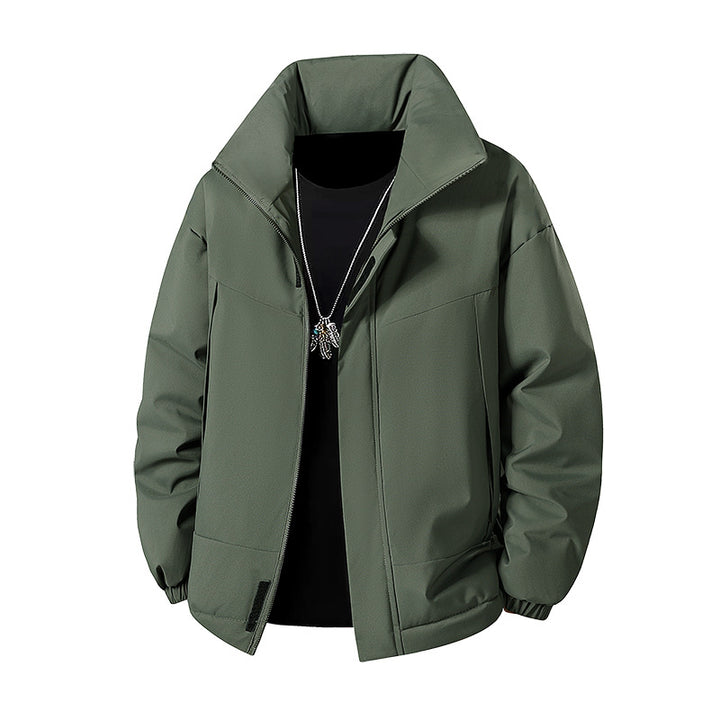 Herren Modische Übergangsjacke mit hohen Kragen Drune