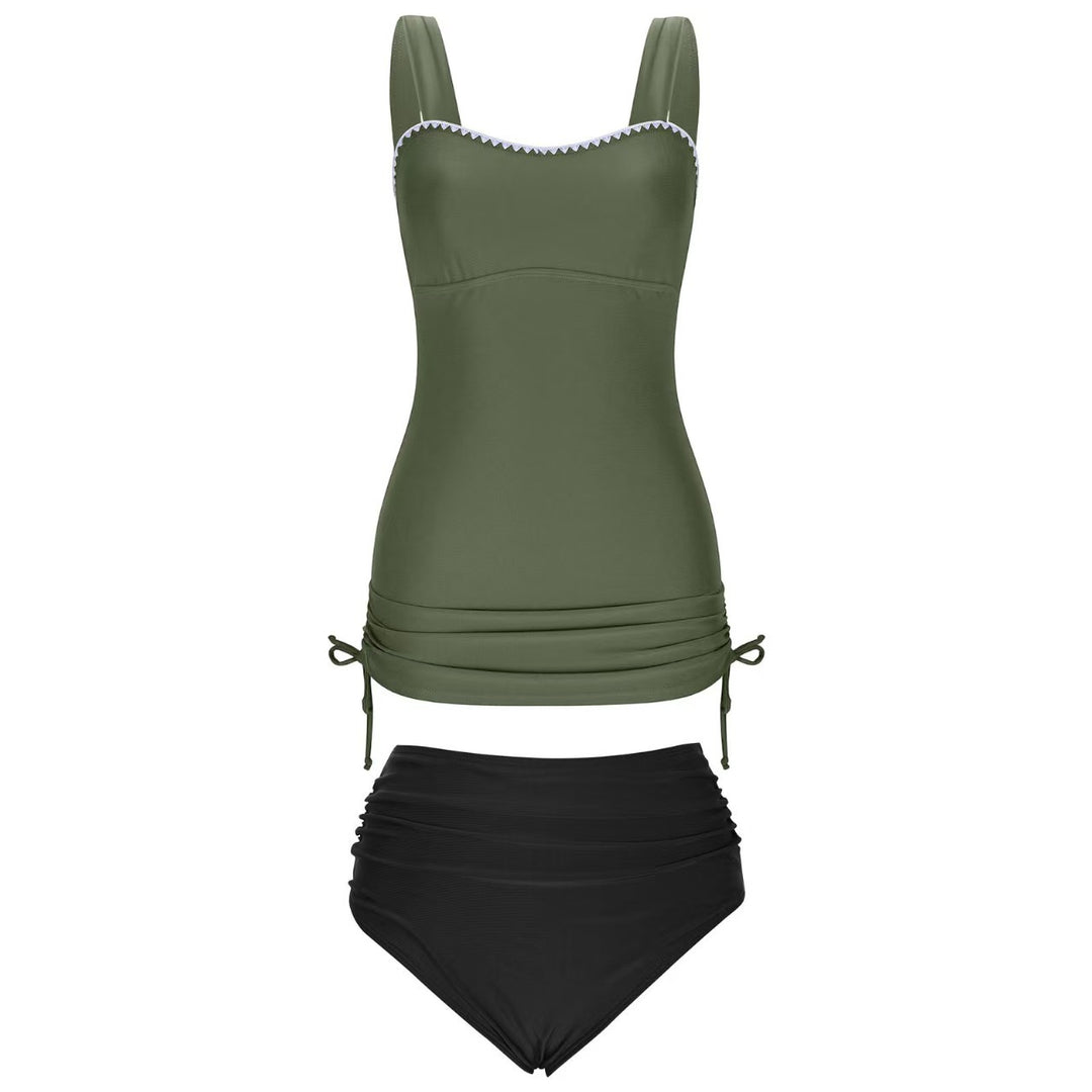 Damen Tankini-Set mit verstellbaren Trägern und seitlicher Raffung Drune
