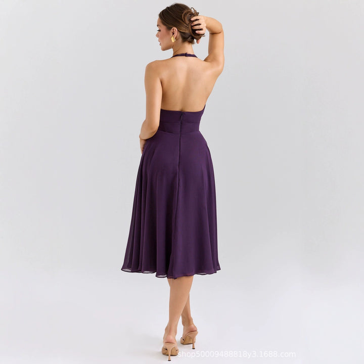 Damen Freizeitkleid mit tiefem V-Ausschnitt Drune