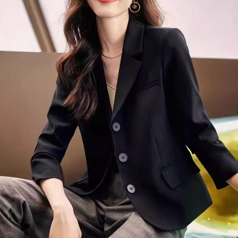Damen Klassischer Blazer mit tailliertem Schnitt und eleganten Knopfdetails Drune